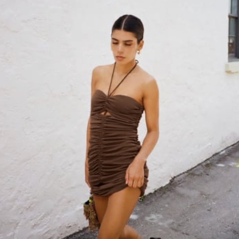 NWT Zara Draped Dress - Picture 4 of 7